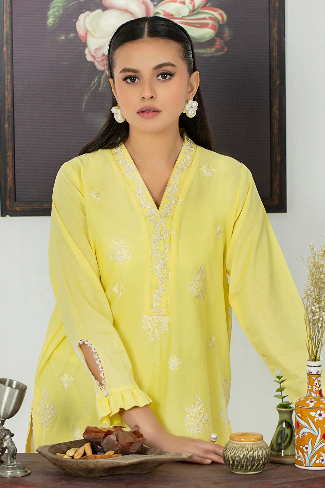2 Piece - Cotton Cambric Suit P001128 - Image 4